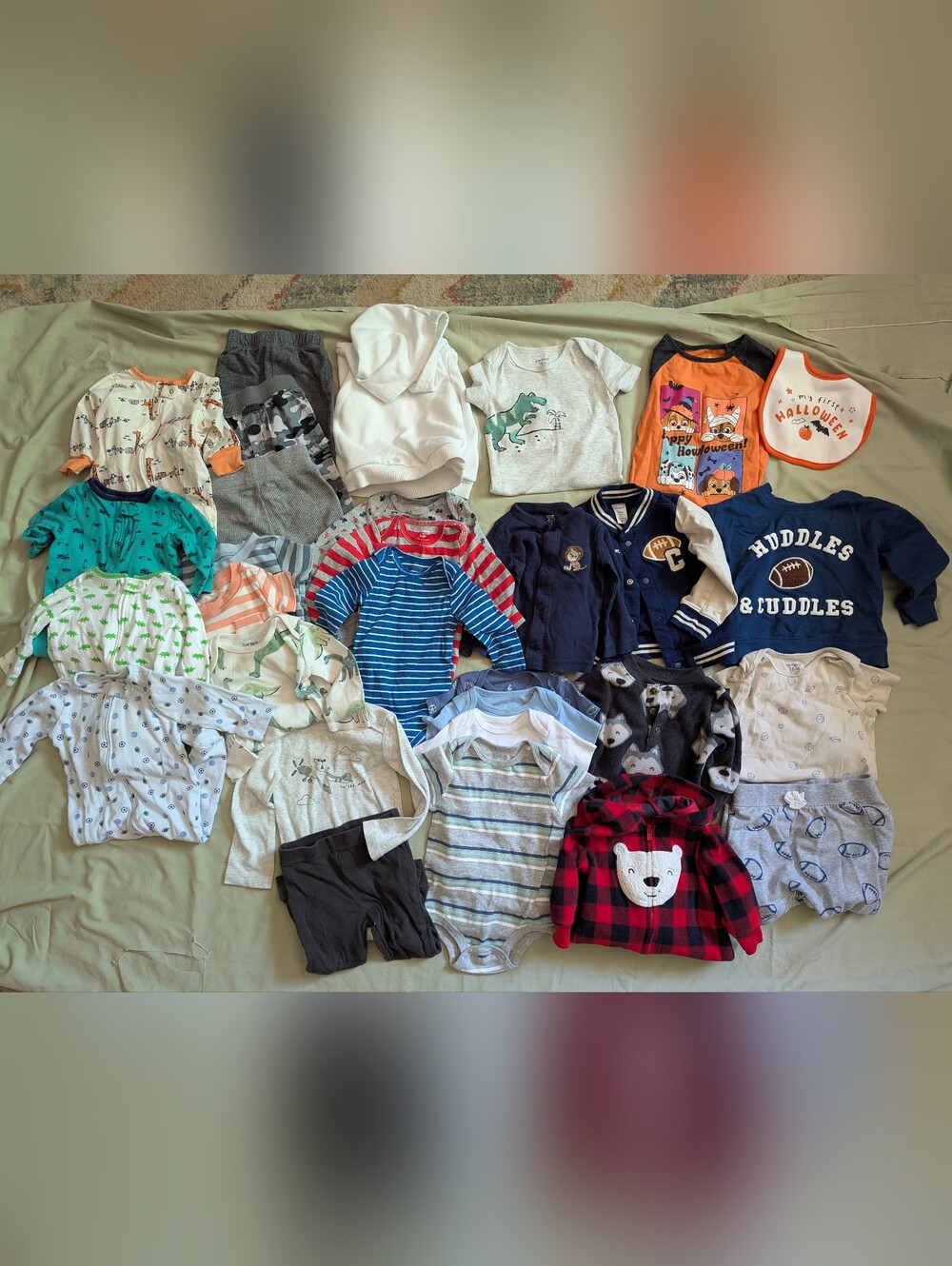 Baby Boy Clothes 3m 6m 9m 18m Bundle Of 30 Pieces Dinosaurs Sports